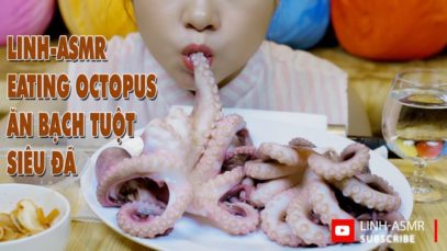 Ăn bạch tuộc quá đã , Eating octopus , eating sound , Mukbang | LINH-ASMR