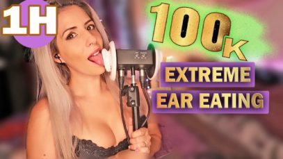 ASMR| 1 HORA DE EXTREME EAR EATING & INTENSE BREATHING  | ESPECIAL 100K | ASMR PARA DORMIR