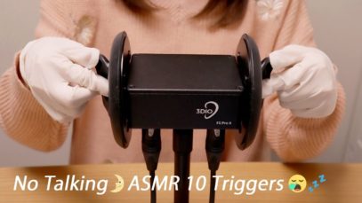 [ASMR] 10 ASMR Triggers For Sleep & Relaxing / No Talking / 3Dio Free Space Pro II
