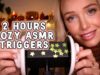 [ASMR] 2 HOURS of COZY Intense Triggers for Sleep! (fuzzy ear muffs, lotion, wood, ear massage…)