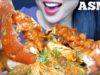 ASMR 5LB LOBSTER TAIL SAUSAGE OYSTER MUSHROOM SEAFOOD SAUCE (EATING SOUND) NO TALKING | SAS-ASMR