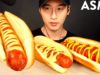 ASMR 7-ELEVEN CHEESY SPICY HOT DOG MUKBANG (No Talking) EATING SOUNDS | Zach Choi ASMR