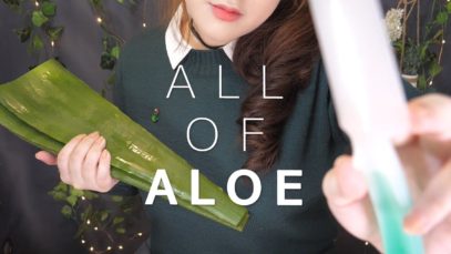 ASMR All of ALOE ? (Personal Skincare, Massage, Eating, Cutting)