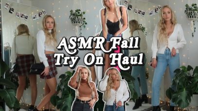 ASMR Aritzia Fall Try On Haul & Styling | whispers, fabric sounds…