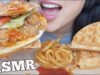 ASMR A&W SPICY CHICKEN WAFFLE SANDWICH BURGER + CURLY FRIES (EATING SOUNDS) NO TALKING | SAS-ASMR