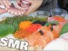ASMR *BEST SUSHI PLATTER (Salmon Hamachi Octopus Seagrapes) EATING SOUNDS NO TALKING | SAS-ASMR