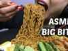 ASMR BIG BITES NO TALKING (Korean Fire Noodles + Black Bean Noodles) EATING SOUNDS | SAS-ASMR