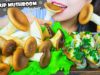ASMR BIG CUP MUSHROOM (LONG LEG MUSHROOM) X GRILLED ABALONE EATING SOUNDS | LINH ASMR