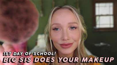 ASMR Big Sister Does Your Makeup! 1st Day Of School (Binaural) | GwenGwiz