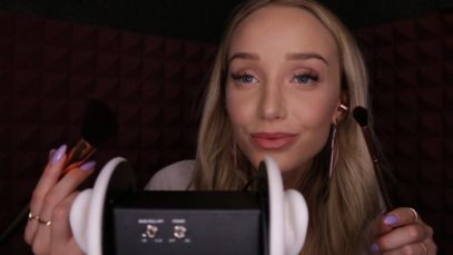 ASMR Binaural 3DIO Mic Brushing to help you Sleep ??