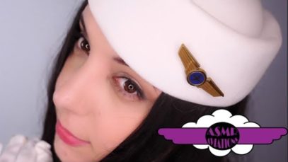 ASMR Binaural Feather Flight Attendant Role Play For Relaxation and Sleep