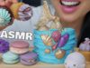 ASMR BLUE & PURPLE MERMAID CAKE + MACARON + MOCHI + CUP CAKES (EATING SOUNDS) NO TALKING | SAS-ASMR