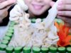 ASMR Boiled Pig Uterus , Asian exotic food , eating sound | LINH-ASMR