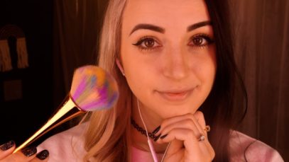 ASMR | Brushing and Tracing Your Facial Features | Soft Whispers for Sleep