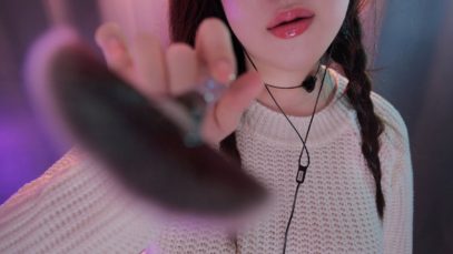 ASMR Brushing You??️ (Inaudible Whispering, 18 Face and Ear Brushing, Slow, Low Light)