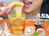 ASMR BUFFET STYLE KING CRAB CHEESE SAUCE SUSHI CHICKEN NUGGETS (EATING SOUNDS) NO TALKING | SAS-ASMR