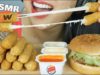 ASMR BURGER KING MOZZARELLA STICKS + A&W MOZZA BURGER (EATING SOUND) NO TALKING | SAS-ASMR