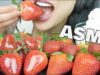 ASMR Candied + Fresh Strawberry Whipped Cream (CRACKLING CRUNCH EATING SOUNDS) NO TALKING | SAS-ASMR