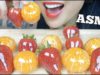 ASMR CANDIED FRUITS TANGHULU TANGERINE + STRAWBERRY (CRACKLING EATING SOUNDS) NO TALKING | SAS-ASMR