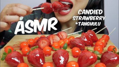 ASMR Candied Strawberry *Tanghulu* (EXTREME CRUNCH EATING SOUND) 딸기 사탕 탕후루 No Talking | SAS-ASMR