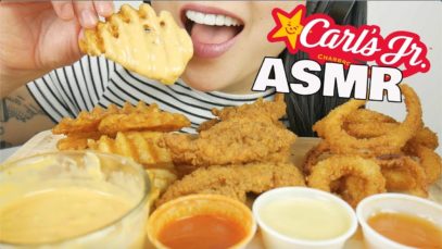 ASMR Carl’s Jr. *FRIED FOOD (EXTREME CRUNCH EATING SOUNDS) NO TALKING | SAS-ASMR
