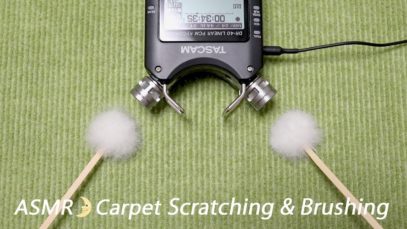 [ASMR] Carpet Scratching, Brushing & Tapping  / Ear Cleaning / No Talking / カーペットをスクラッチング