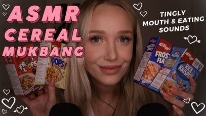 ASMR CEREAL NOMS | mouth sounds, eating cereal, tapping and scratching…