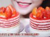 ASMR CHARLOTTE EXOTIQUE(strawberry cake) SOFT STICKY EATING SOUNDS | LINH ASMR