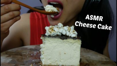 ASMR CHEESE CAKE (Soft Stick Soothing Eating Sounds) NO TALKING | SAS-ASMR