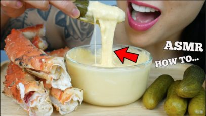 ASMR CHEESE FONDUE *RECIPE KING CRAB + PICKLES (EATING SOUNDS) NO TALKING | SAS-ASMR