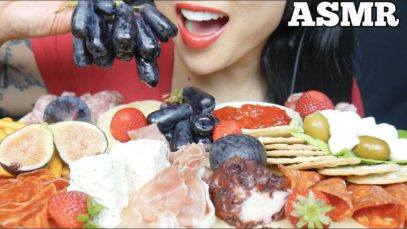 ASMR CHEESE + MEAT PLATTER *CHARCUTERIE BOARD (EATING SOUNDS) NO TALKING) | SAS-ASMR