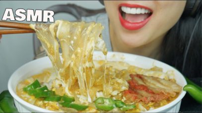 ASMR CHEESY CHEWY THICK NOODLES (EATING SOUNDS) NO TALKING | SAS-ASMR