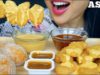 ASMR CHEESY CORN DOG + MCDONALDS CHICKEN NUGGETS + CHEESE SAUCE (EATING SOUND) NO TALKING | SAS-ASMR