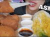ASMR CHEESY CORN DOG + WHITE KIMCHI + *New NUCLEAR FIRE SAUCE (EATING SOUNDS) NO TALKING | SAS-ASMR