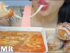 ASMR CHEESY CORNDOG + CHEESY LONG RICE CAKE *TTEOKBOKKI (EATING SOUNDS) | SAS-ASMR
