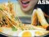 ASMR CHEESY GIANT RICE CAKE + SAMYANG KIMCHI NOODLES (EATING SOUNDS) NO TALKING | SAS-ASMR