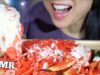 ASMR CHEESY KING CRAB HOT CHEETOS MAC & CHEESE + TikTok SNACK (EATING SOUNDS) NO TALKING | SAS-ASMR