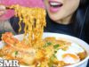 ASMR CHEESY KING CRAB SAMYANG SPICY NOODLES STEW TYPE (EATING SOUNDS) NO TALKING | SAS-ASMR
