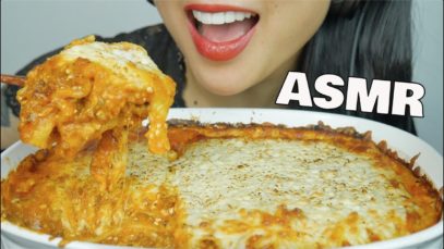ASMR CHEESY LASAGNA PASTA (SOFT STICKY EATING SOUNDS) NO TALKING | SAS-ASMR