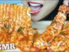 ASMR CHEESY LONG RICE CAKE + KING CRAB LEG (EATING SOUNDS) NO TALKING | SAS-ASMR