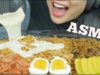 ASMR CHEESY NOODLE FEAST (Spicy Fire + Carnonara + Jjajangmyeon) EATING SOUNDS NO TALKING | SAS-ASMR