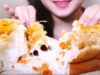ASMR Cheesy Pork Floss and Salted Egg Cake , Eating sound | LINH-ASMR