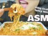 ASMR CHEESY SPICY FIRE NOODLES + KING CRAB LEGS (EATING SOUNDS) NO TALKING | SAS-ASMR