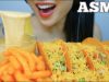 ASMR CHEESY TACOS WITH CHEESE SAUCE + CHEESE PUFFS (EATING SOUNDS)  NO TALKING | SAS-ASMR