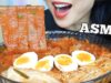 ASMR CHEWY GLASS NOODLES + ENOKI MUSHROOMS + KIMCHI + EGGS (EATING SOUNDS) NO TALKING | SAS-ASMR