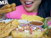 ASMR CHICKEN BURRITO TAQUITOS TACOS CHURROS *MEXICAN FOOD FEAST (EATING SOUND) NO TALKING | SAS-ASMR