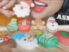 ASMR CHRISTMAS CAKE POPS + MACARONS (EATING SOUNDS) NO TALKING | SAS-ASMR