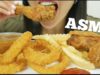 ASMR CHURCH’S CHICKEN Onion Rings Fries Gravy (BEST CRUNCHY EATING SOUND) No Talking | SAS-ASMR