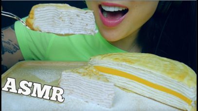 ASMR CREPE CAKE PLATTER (SOFT SQUISHY EATING SOUNDS) NO TALKING | SAS-ASMR