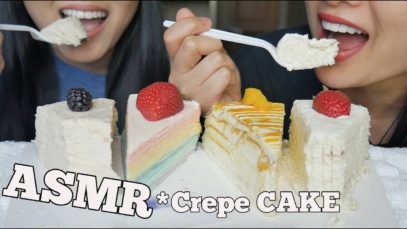 ASMR Crepe CAKES (SOFT EATING SOUNDS) NO TALKING | SAS-ASMR Featuring ASMR Phan